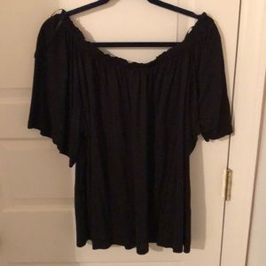Black off the shoulder top
